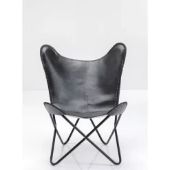 Sessel-KARE Design Sessel California Leder Schwarz