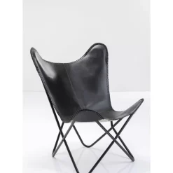 Sessel-KARE Design Sessel California Leder Schwarz