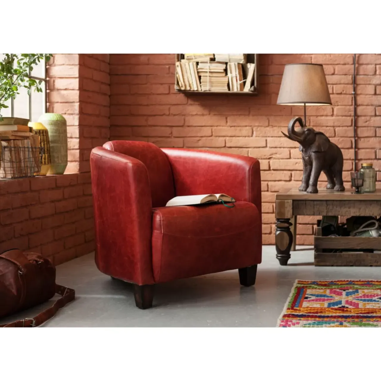 Sessel-KARE Design Sessel Cigar Lounge Red