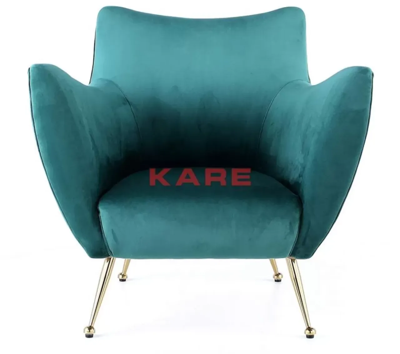 Sessel-KARE Design Sessel Goldfinger Grun