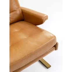 Sessel-KARE Design Sessel Mit Hocker Breno Braun