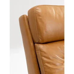 Sessel-KARE Design Sessel Mit Hocker Breno Braun