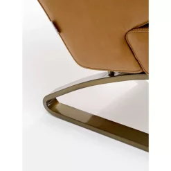 Sessel-KARE Design Sessel Mit Hocker Breno Braun