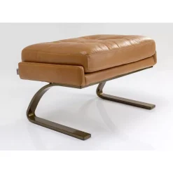 Sessel-KARE Design Sessel Mit Hocker Breno Braun