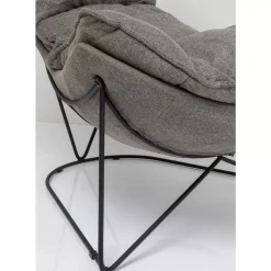 Sessel-KARE Design Sessel Mit Hocker Snuggle Grau (2/Tlg)