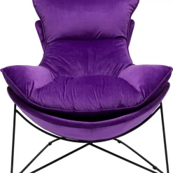 Sessel-KARE Design Sessel Mit Hocker Snuggle Lila (2/Tlg)