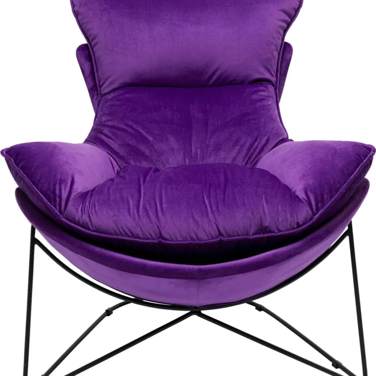 Sessel-KARE Design Sessel Mit Hocker Snuggle Lila (2/Tlg)
