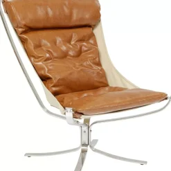 Sessel-KARE Design Sessel Mit Hocker Washington Braun
