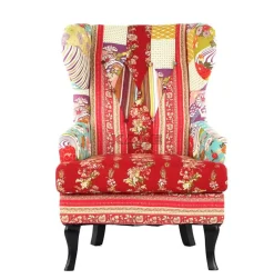 Sessel-KARE Design Sessel Patchwork Red
