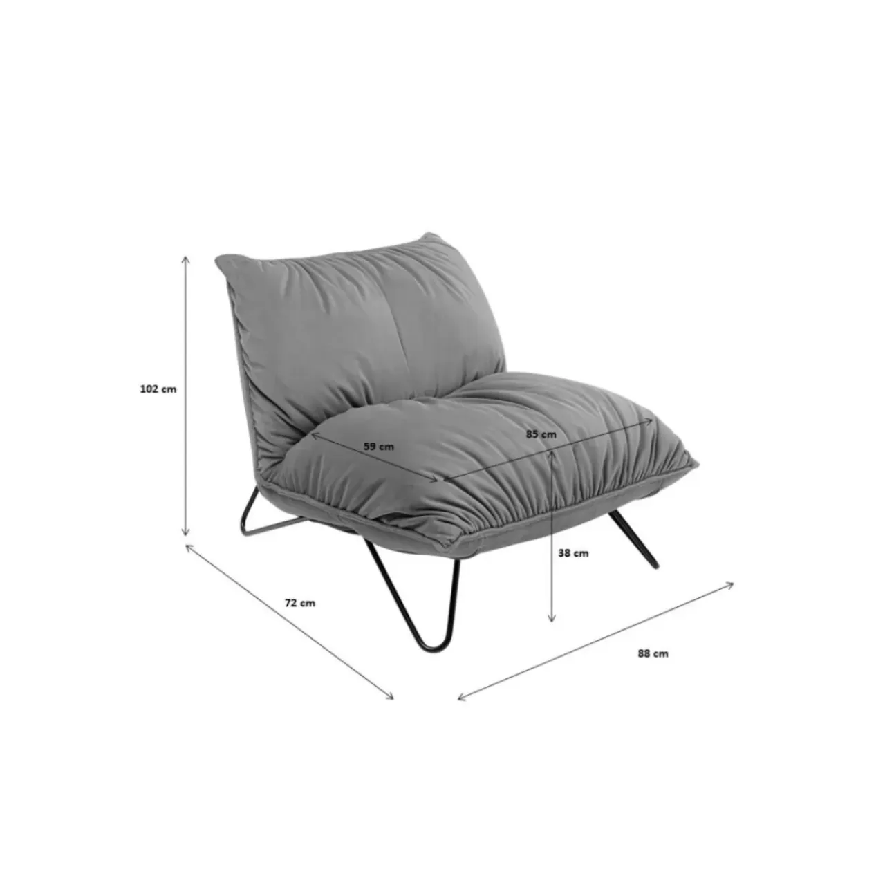 Sessel-KARE Design Sessel Porto Pino Gelb