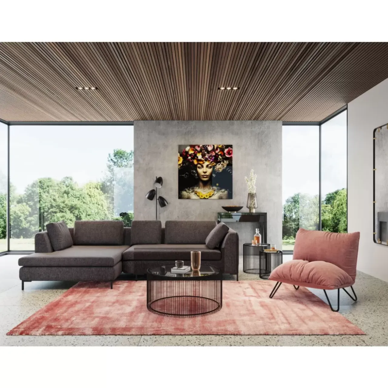Sessel-KARE Design Sessel Porto Pino Rosa