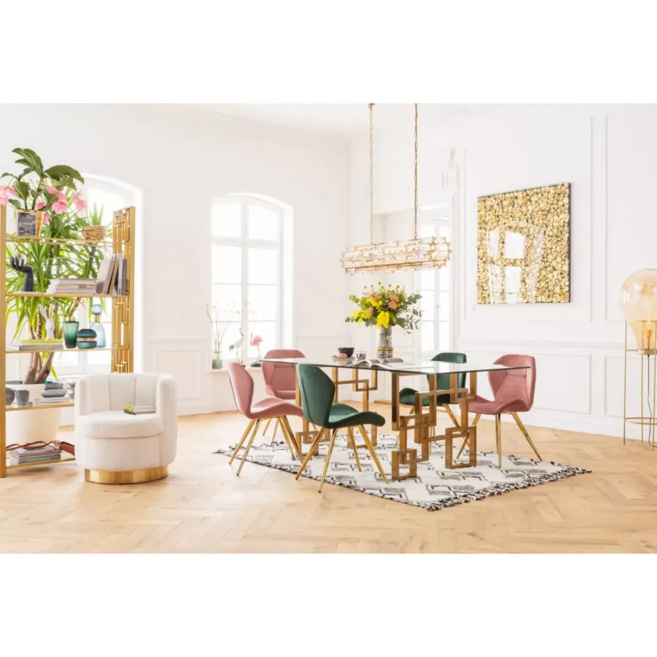 Sessel-KARE Design Sessel Silhouette Fur Weiss