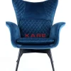 Sessel-KARE Design Sessel Tudor Velvet Petrol