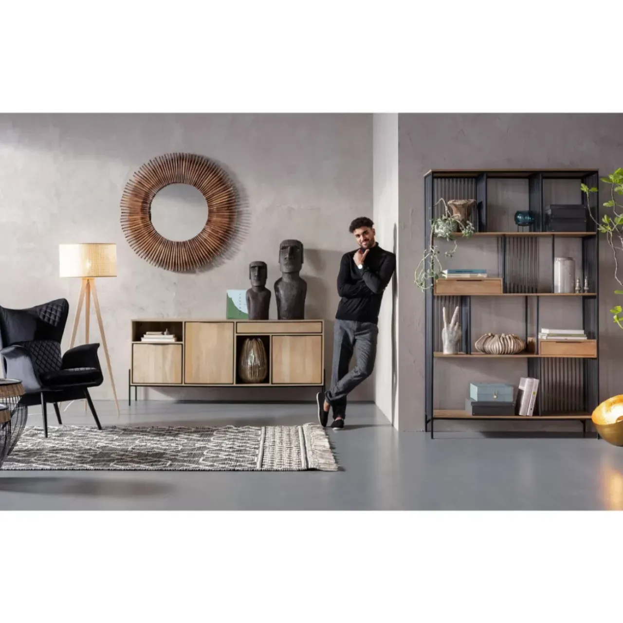 Sessel-KARE Design Sessel Tudor Velvet Schwarz