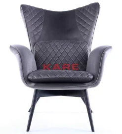 Sessel-KARE Design Sessel Tudor Velvet Silbergrau
