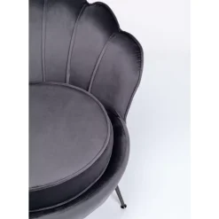 Sessel-KARE Design Sessel Water Lily Black Grau
