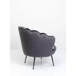 Sessel-KARE Design Sessel Water Lily Black Grau