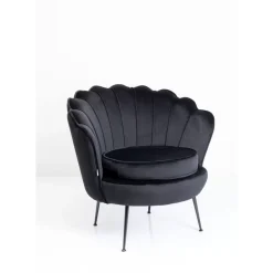 Sessel-KARE Design Sessel Water Lily Black Schwarz