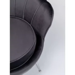 Sessel-KARE Design Sessel Water Lily Chrom Grau