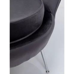 Sessel-KARE Design Sessel Water Lily Chrom Grau