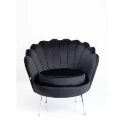 Sessel-KARE Design Sessel Water Lily Chrom Schwarz