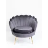 Sessel-KARE Design Sessel Water Lily Gold Grau