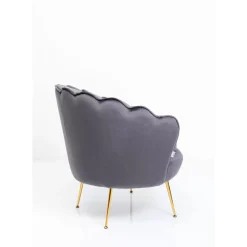 Sessel-KARE Design Sessel Water Lily Gold Grau