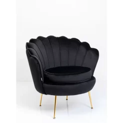 Sessel-KARE Design Sessel Water Lily Gold Schwarz