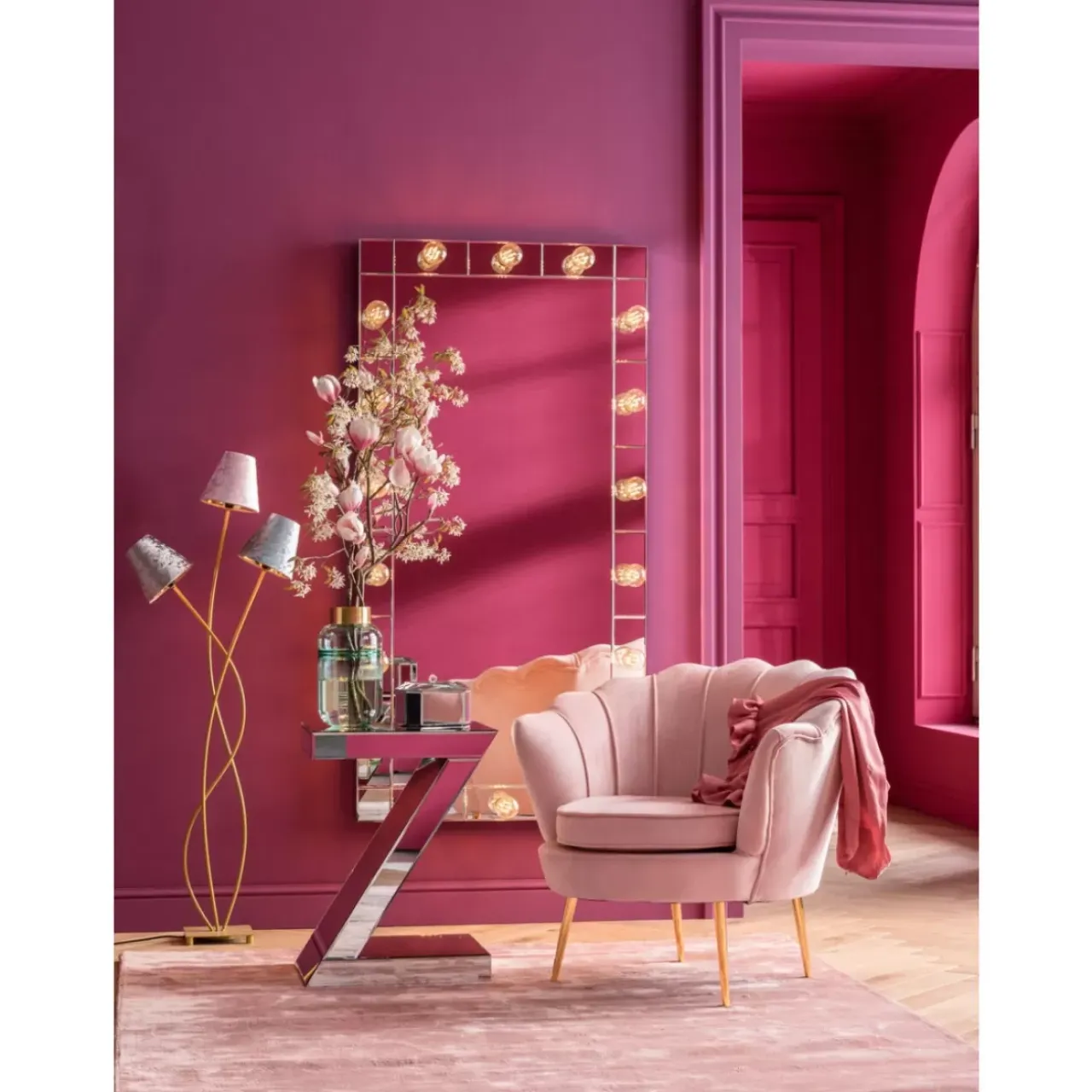 Sessel-KARE Design Sessel Water Lily Rosa
