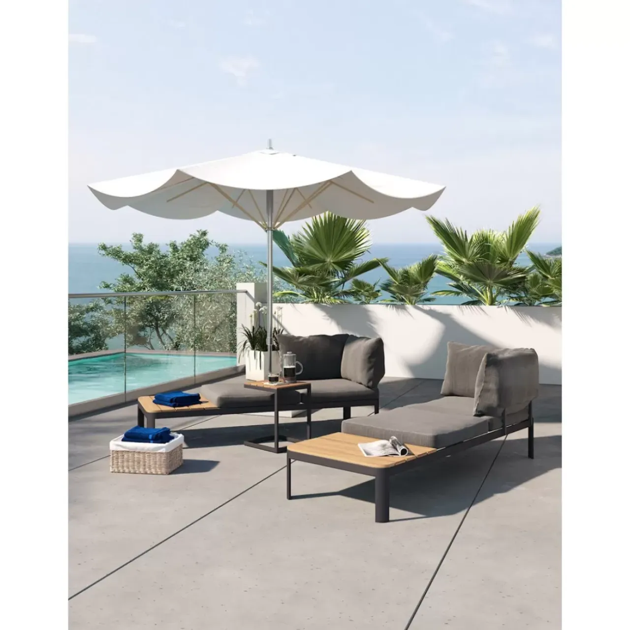 Outdoormöbel-KARE Design Set Happy Day Flexible (3-Tlg.)