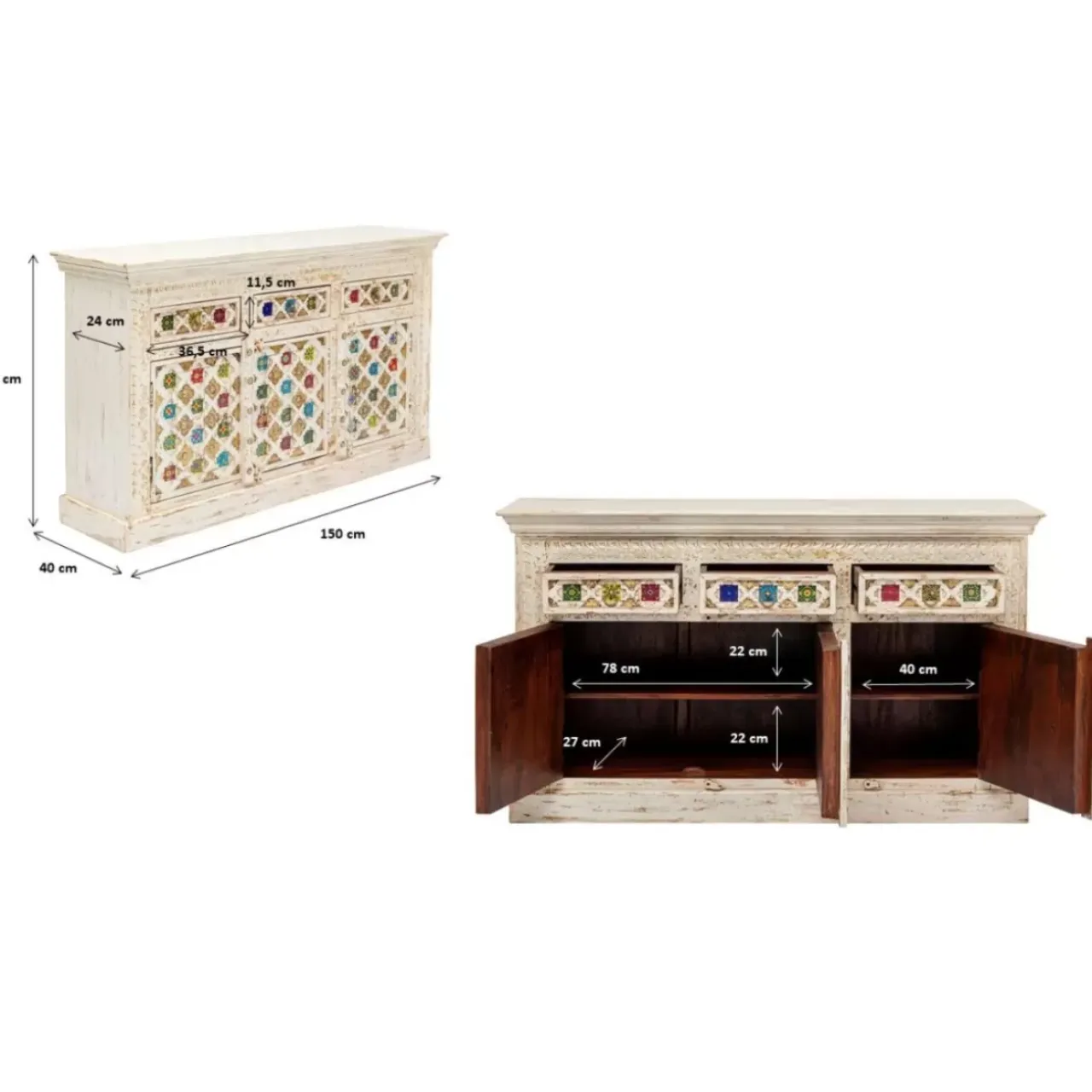 Kommoden & Sideboards-KARE Design Sideboard Bazar 150