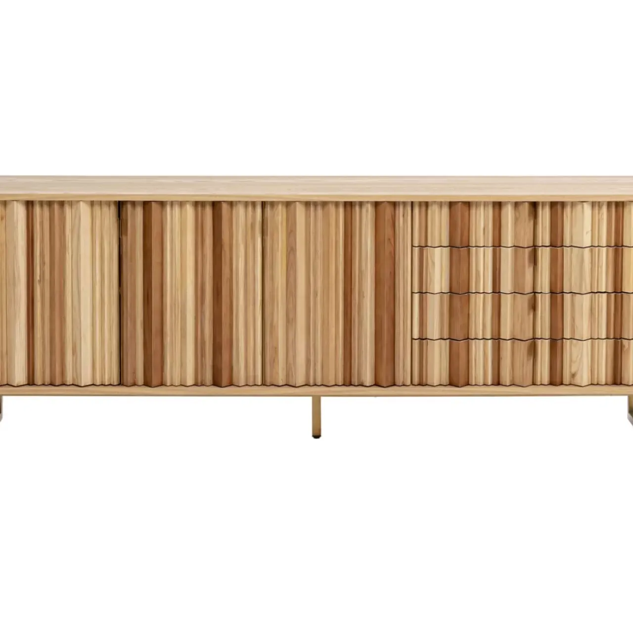 Kommoden & Sideboards-KARE Design Sideboard Concertina Natur 186X74Cm