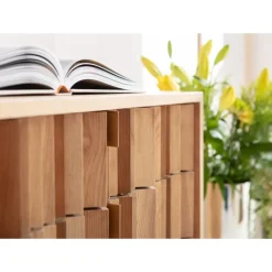 Kommoden & Sideboards-KARE Design Sideboard Concertina Natur 186X74Cm