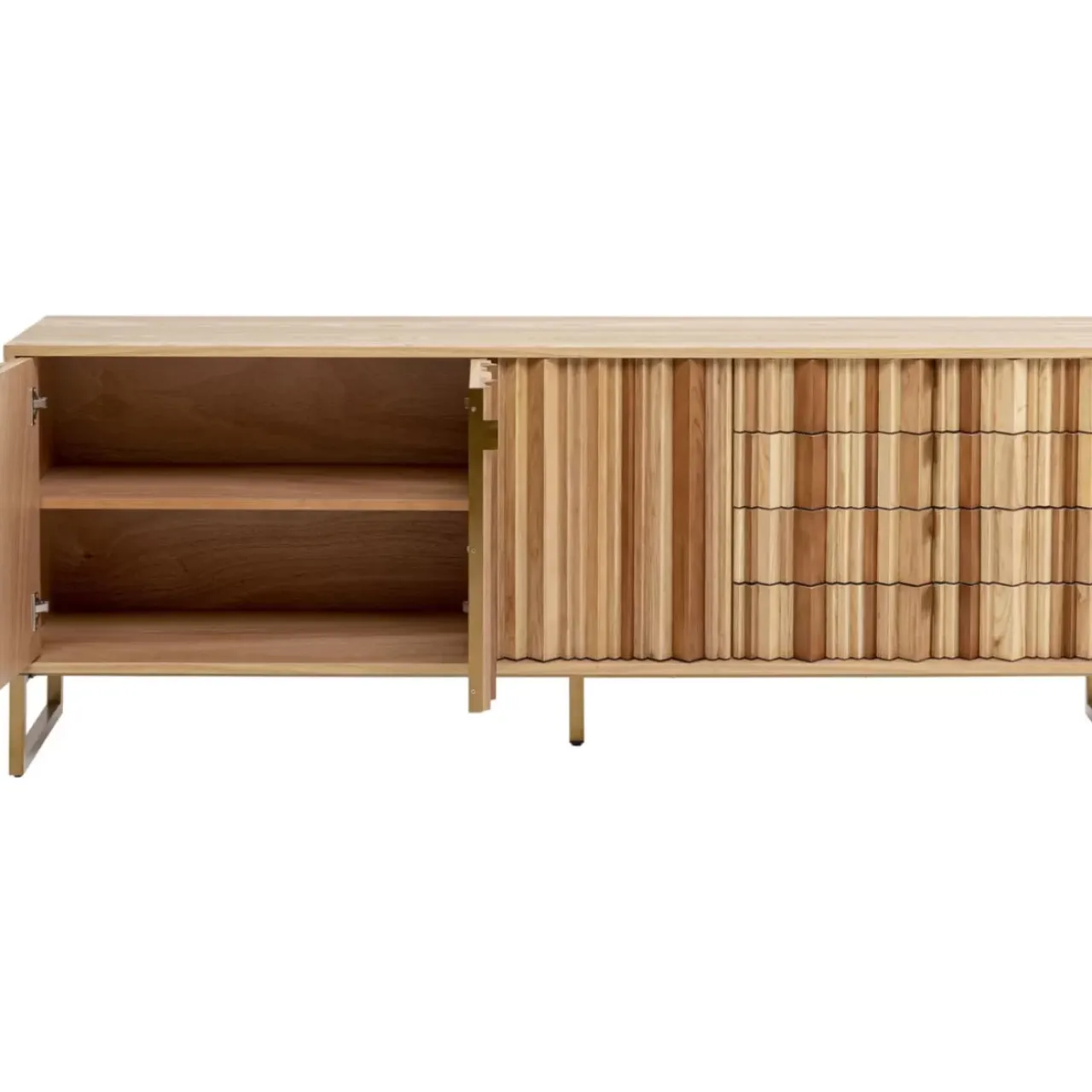 Kommoden & Sideboards-KARE Design Sideboard Concertina Natur 186X74Cm