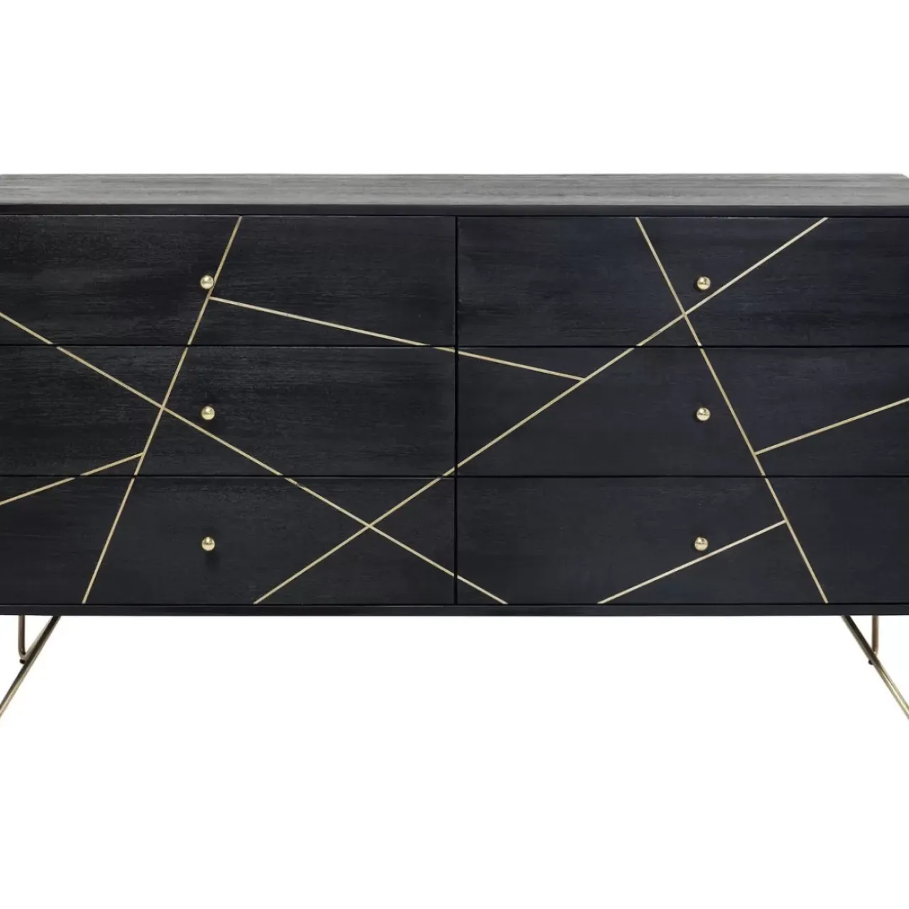 Kommoden & Sideboards-KARE Design Sideboard Gold Vein
