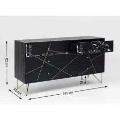 Kommoden & Sideboards-KARE Design Sideboard Gold Vein