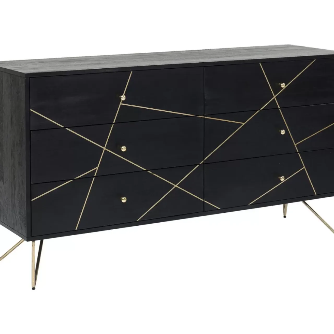 Kommoden & Sideboards-KARE Design Sideboard Gold Vein