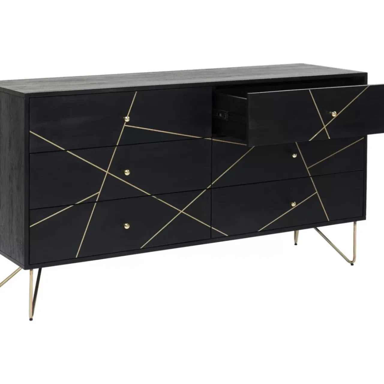 Kommoden & Sideboards-KARE Design Sideboard Gold Vein
