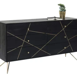 Kommoden & Sideboards-KARE Design Sideboard Gold Vein