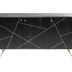 Kommoden & Sideboards-KARE Design Sideboard Gold Vein 3 Turig 145X82Cm