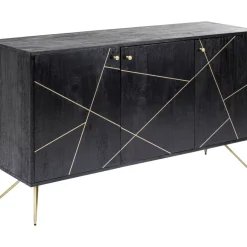 Kommoden & Sideboards-KARE Design Sideboard Gold Vein 3 Turig 145X82Cm