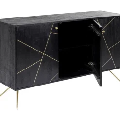 Kommoden & Sideboards-KARE Design Sideboard Gold Vein 3 Turig 145X82Cm