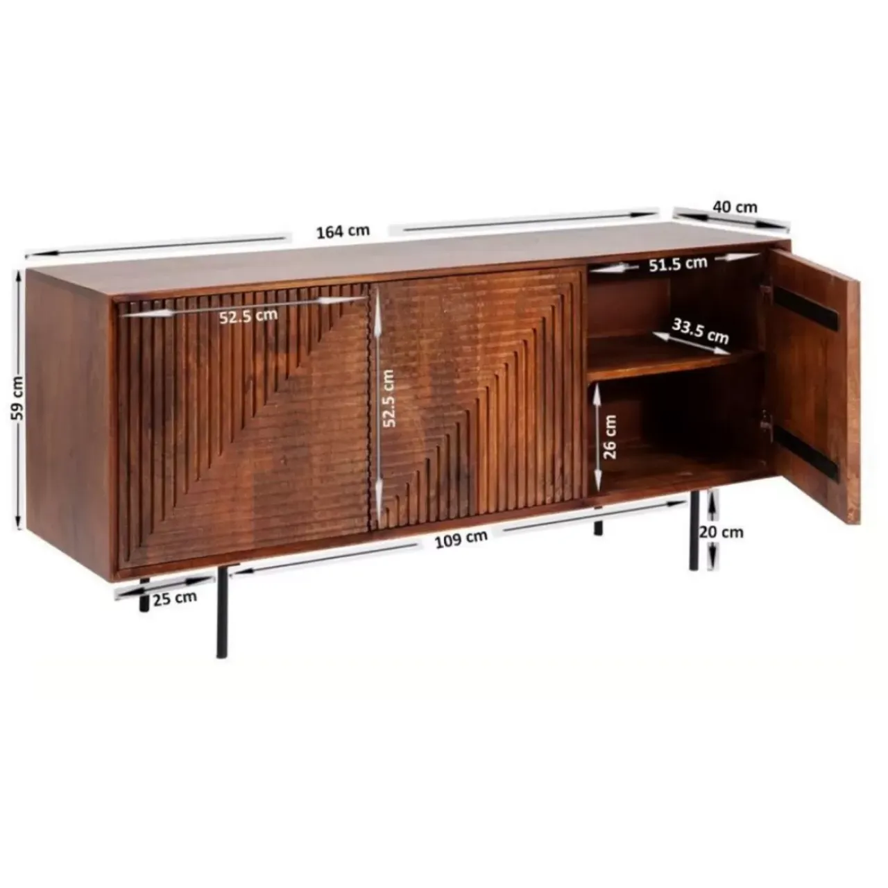 Kommoden & Sideboards-KARE Design Sideboard Grooves