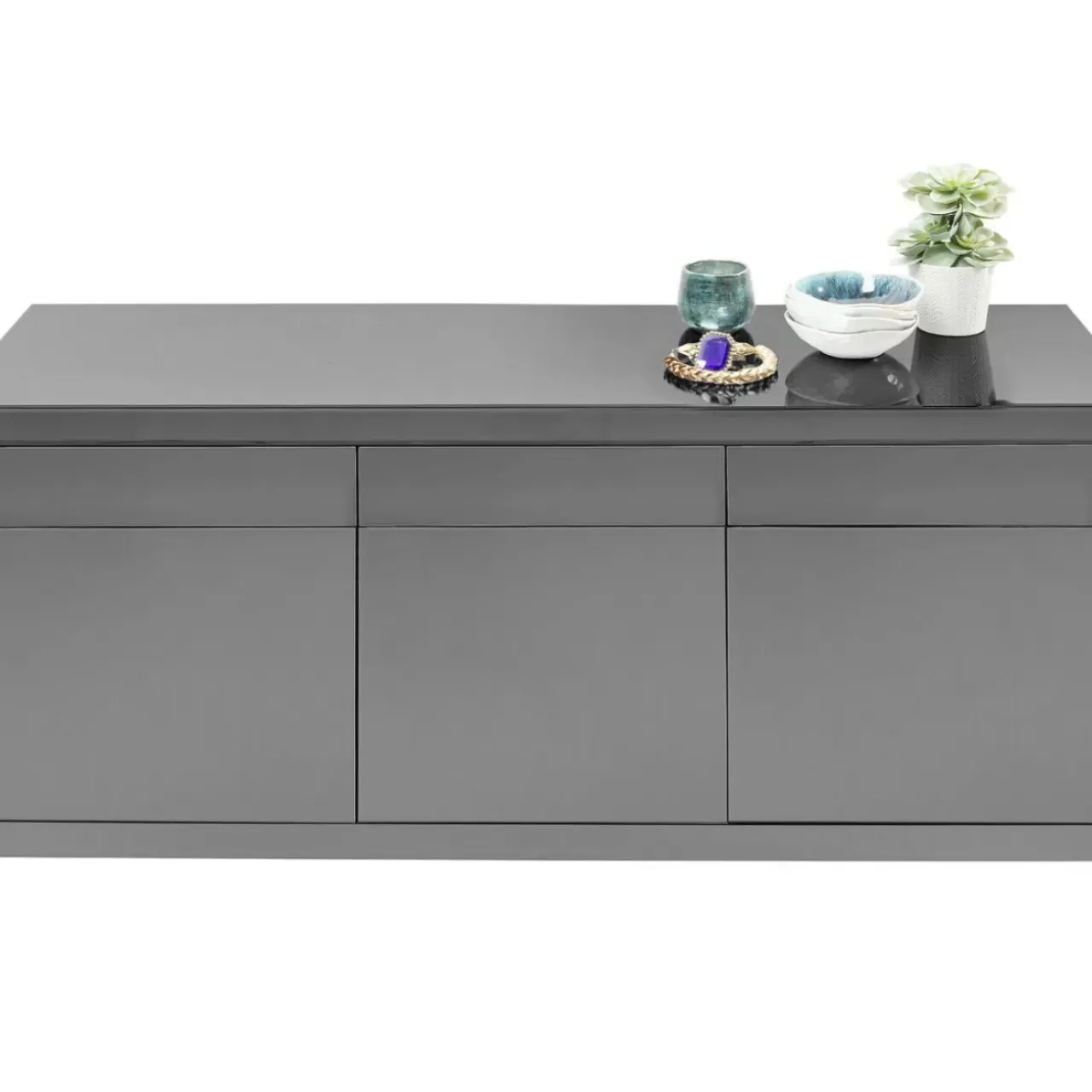 Kommoden & Sideboards-KARE Design Sideboard Luxury Push Grau