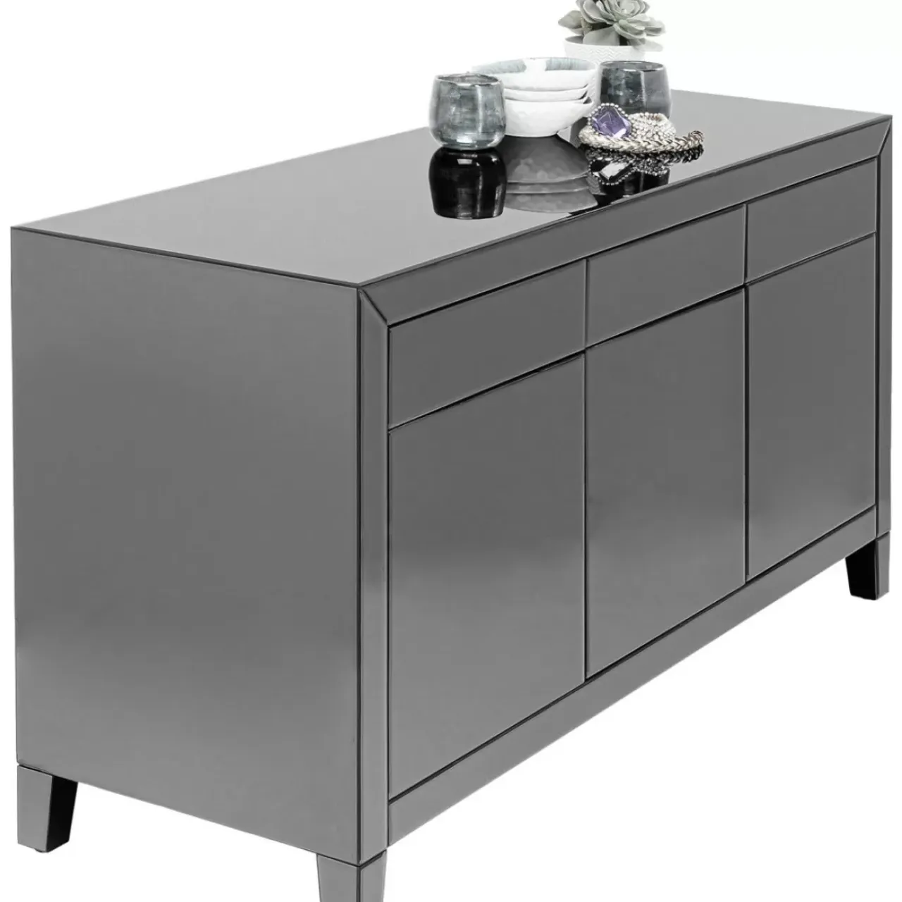 Kommoden & Sideboards-KARE Design Sideboard Luxury Push Grau