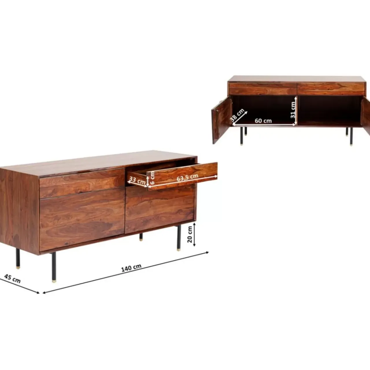 Kommoden & Sideboards-KARE Design Sideboard Ravello 140