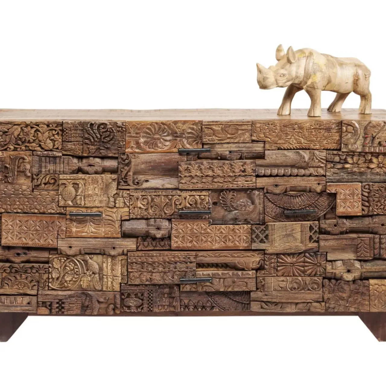 Kommoden & Sideboards-KARE Design Sideboard Shanti Surprise Puzzle Nature