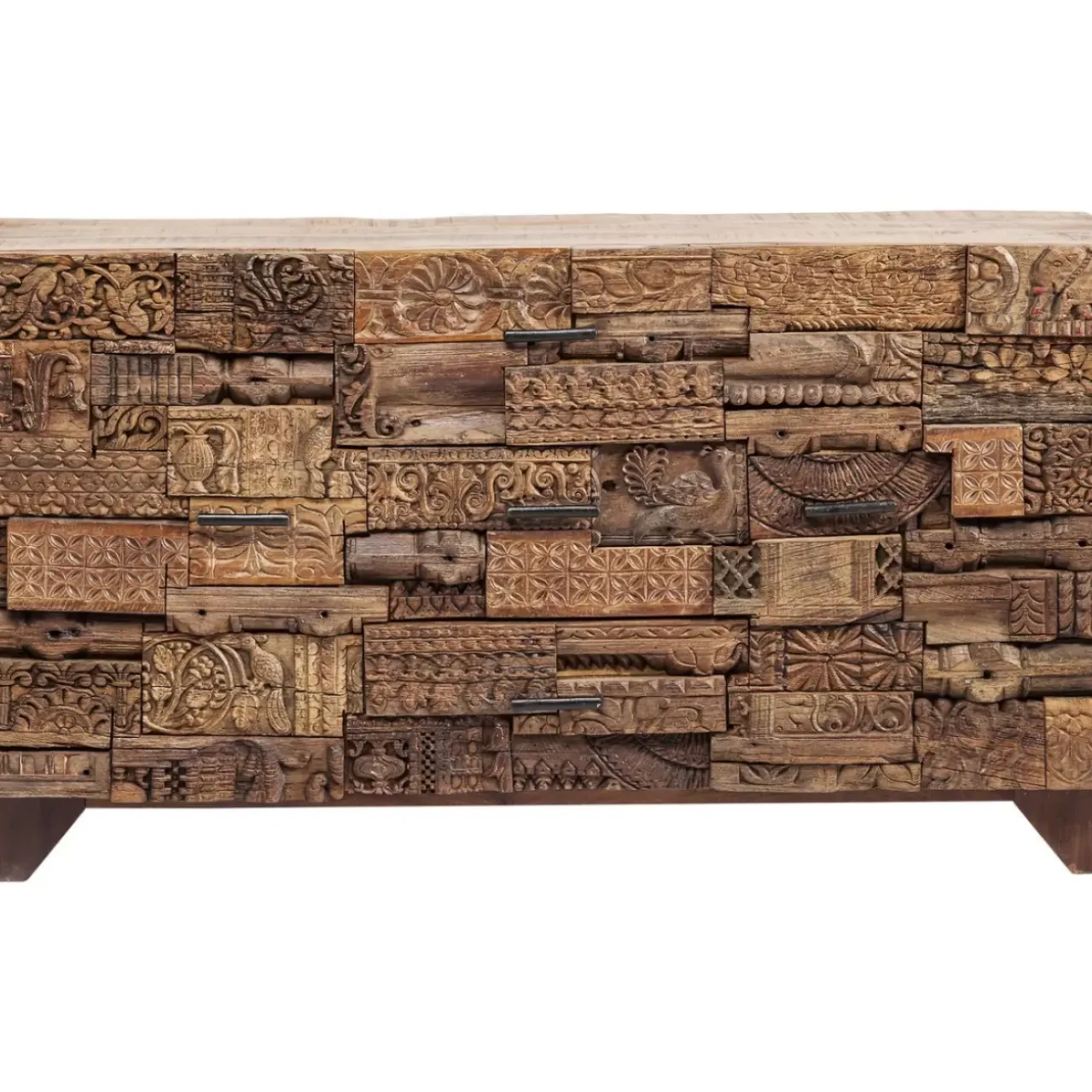 Kommoden & Sideboards-KARE Design Sideboard Shanti Surprise Puzzle Nature