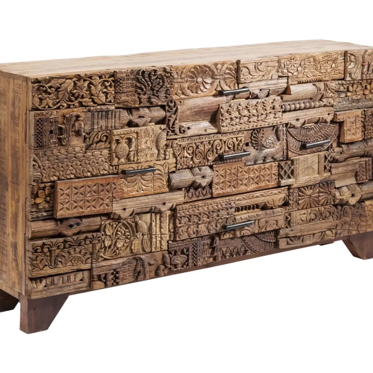 Kommoden & Sideboards-KARE Design Sideboard Shanti Surprise Puzzle Nature