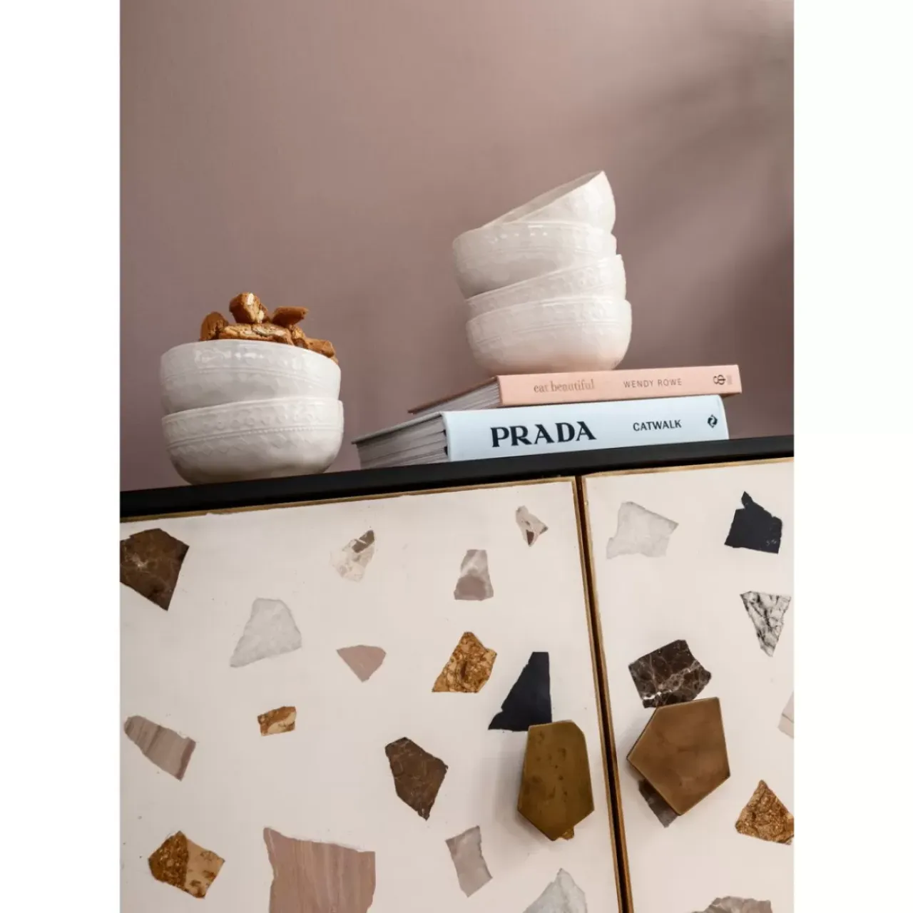 Kommoden & Sideboards-KARE Design Sideboard Terrazzo 183Cm